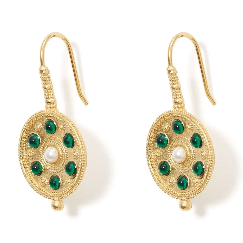 Discount Embellished Disc Drop Earrings Earrings
