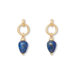 Etruscan Lapis Doorknocker Earrings Earrings