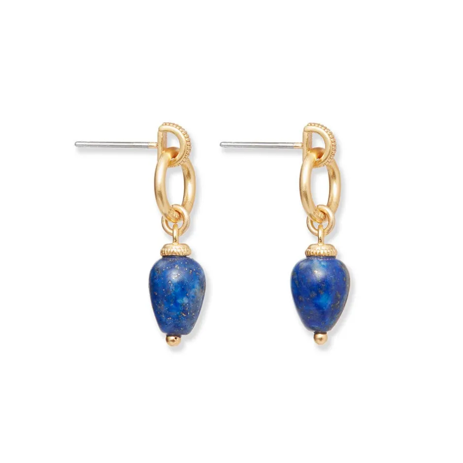 Etruscan Lapis Doorknocker Earrings Earrings