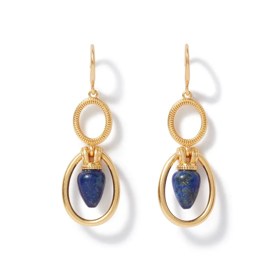 Discount Etruscan Lapis Double-Drop Earrings Earrings