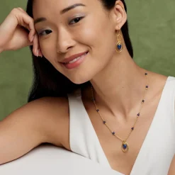 Discount Etruscan Lapis Double-Drop Earrings Earrings