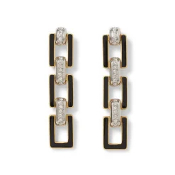 European Buckle Enamel Collar Necklace and Drop Earrings Set Jewelry Sets