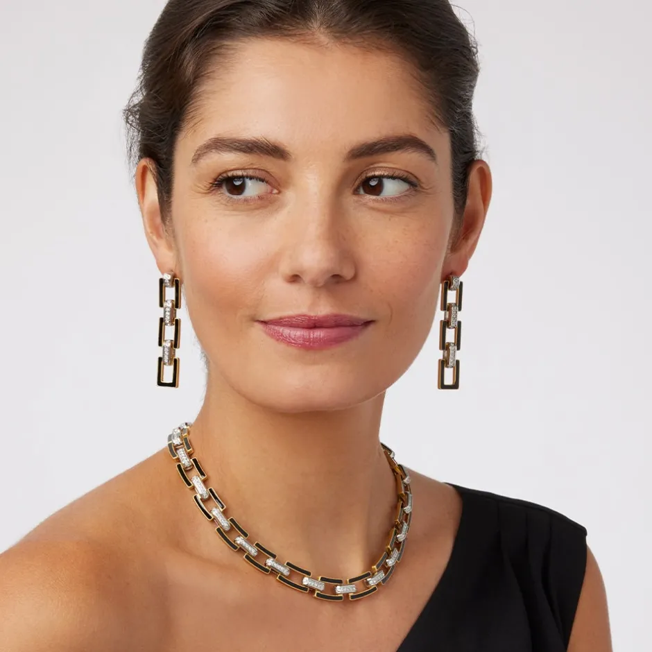 Discount European Buckle Enamel Drop Earrings Earrings