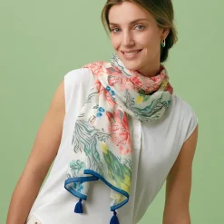 European Floral Shawl Scarves & Wraps