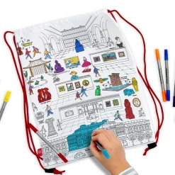 Favorite Galleries of The Met Color & Learn Washable Kids' Drawstring Backpack Art Supplies & Easels