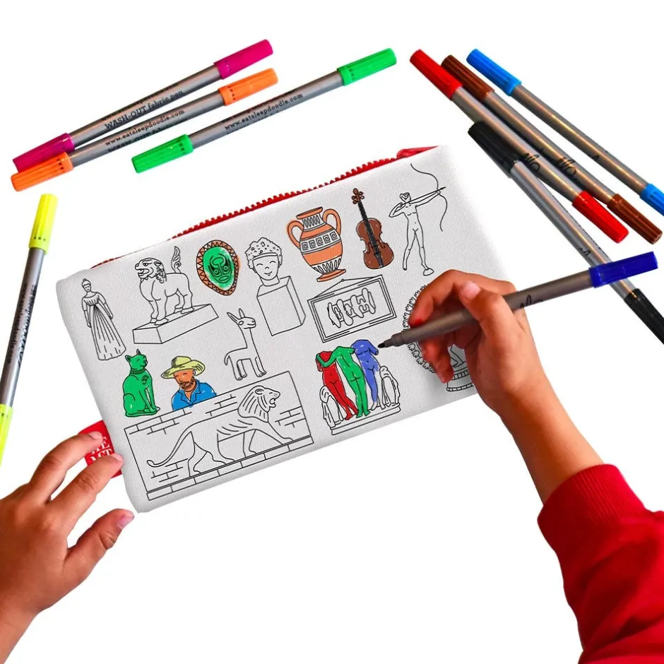 Favorite Galleries of The Met Color & Learn Washable Kids' Pencil Case Art Supplies & Easels