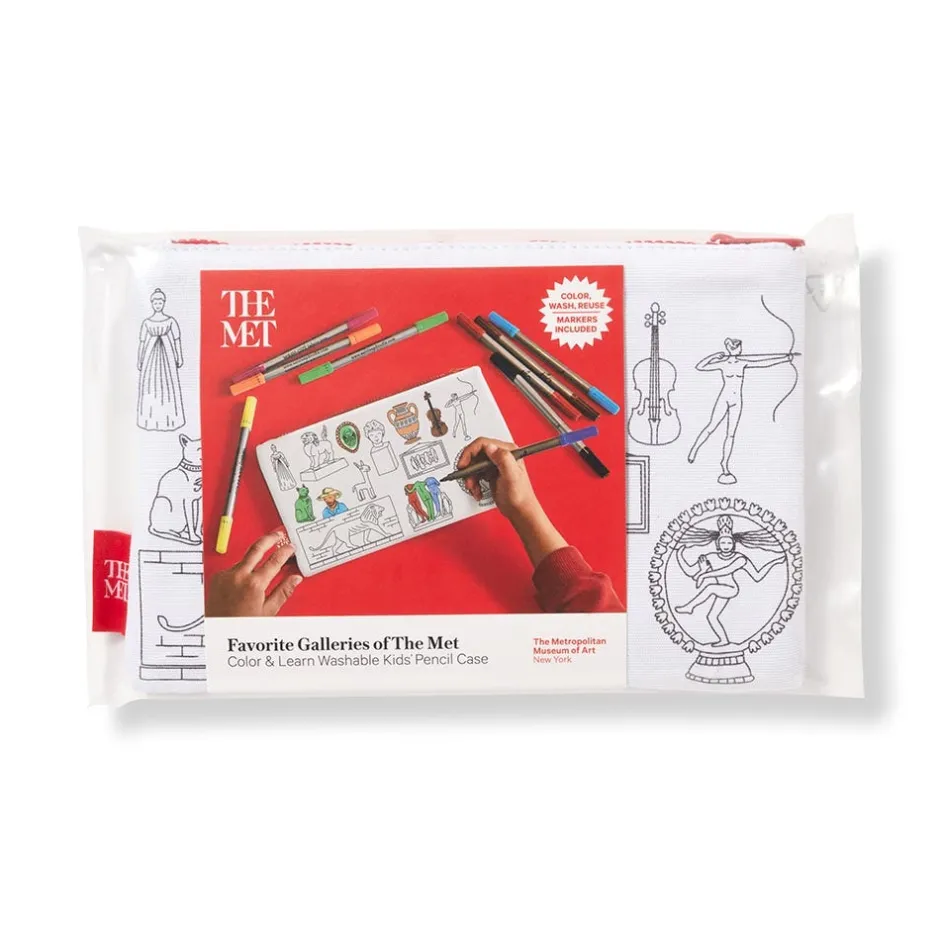 Favorite Galleries of The Met Color & Learn Washable Kids' Pencil Case Art Supplies & Easels