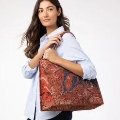 Discount Four Seasons Paisley Oversize Structured Tote Bags