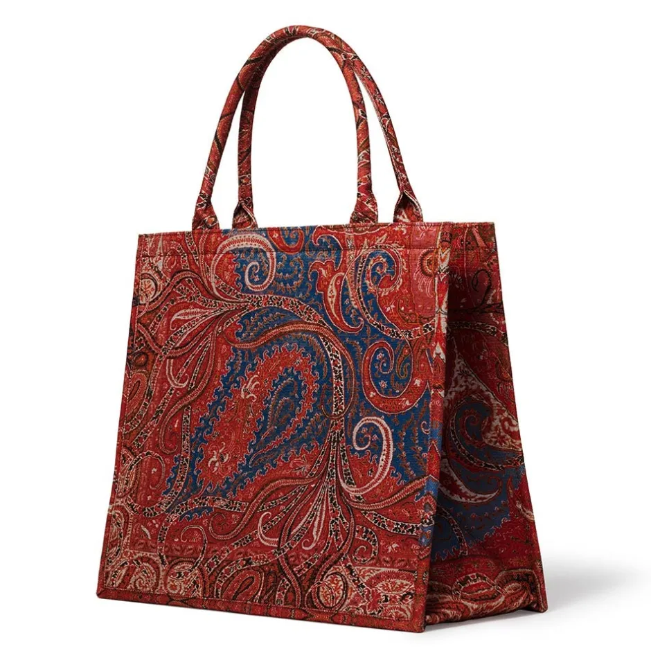 Discount Four Seasons Paisley Oversize Structured Tote Bags