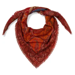 Discount Four Seasons Paisley Square Wool Scarf Scarves & Wraps