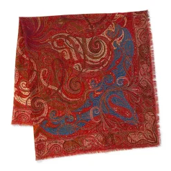 Discount Four Seasons Paisley Square Wool Scarf Scarves & Wraps