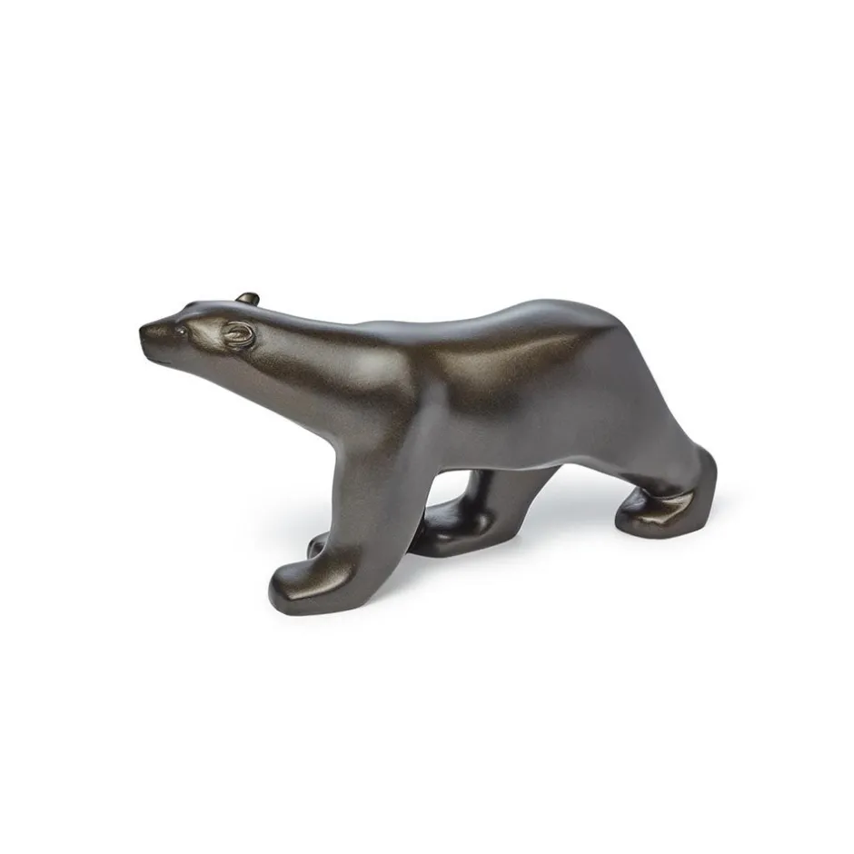 Clearance François Pompon: Polar Bear Small Black Sculpture Sculpture