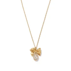 French Wreath Bow Pendant Necklace Necklaces