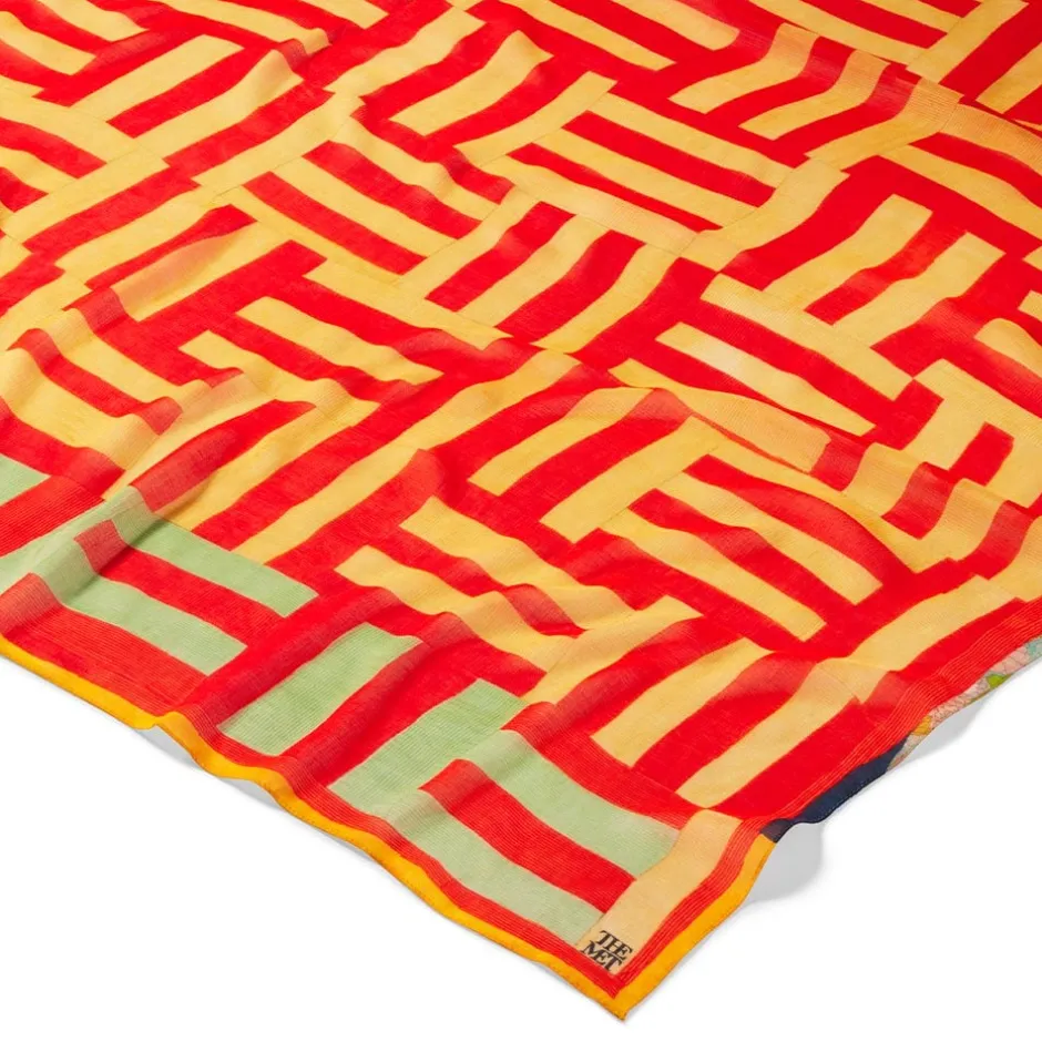 Sale Gee's Bend Kennedy Basket-Weave Oversize Square Scarf Scarves & Wraps