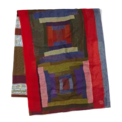 Discount Gee's Bend Pettway Quilt Design Oblong Silk Scarf Scarves & Wraps