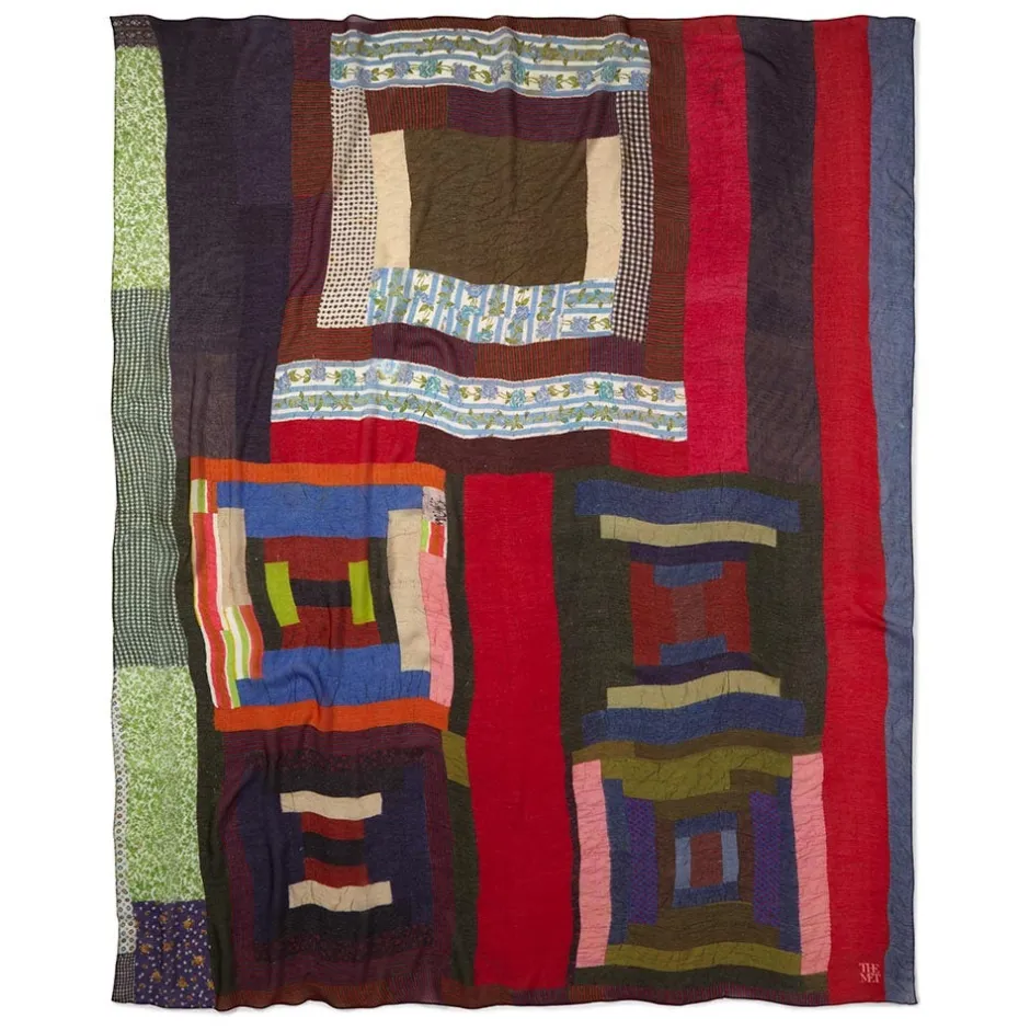 Discount Gee's Bend Pettway Quilt Design Oblong Silk Scarf Scarves & Wraps