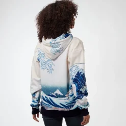 Clearance Hokusai Great Wave All-Over Print Unisex Hoodie Clothing