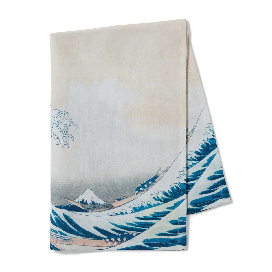 Sale Hokusai Great Wave Tea Towel Decorative Accents