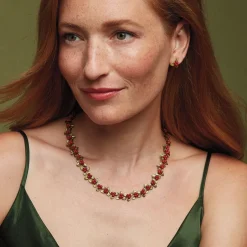 Holly Berry Jade Statement Necklace Necklaces
