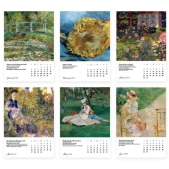 New Impressionism Gardens Plexiglass Calendar Refill 2025 Calendars