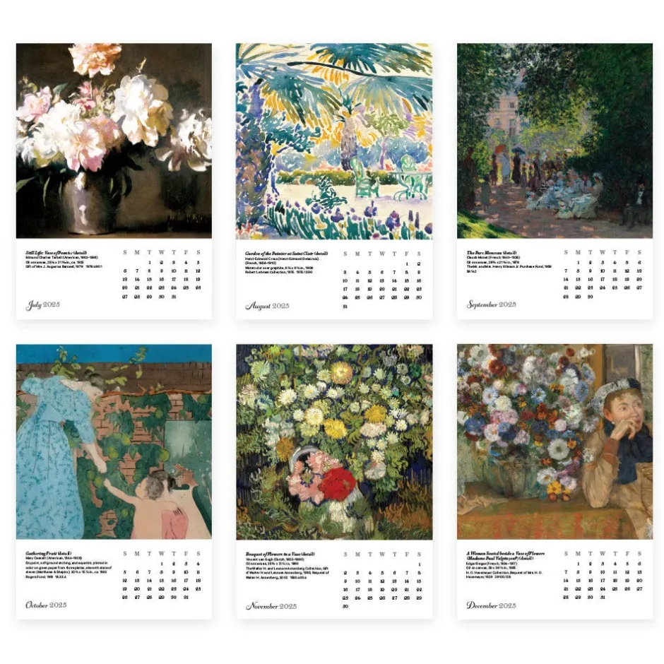 New Impressionism Gardens Plexiglass Calendar Refill 2025 Calendars