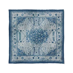 Hot Iranian Vase Carpet Blue Cotton-and-Silk Pocket Square Small Accessories