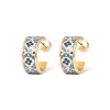 Hot Iznik Cintamani Enamel Hoop Earrings Earrings