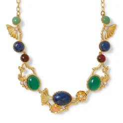 Hot Japanese Imari Collar Necklace and Linear Drop Earrings Set Jewelry Sets