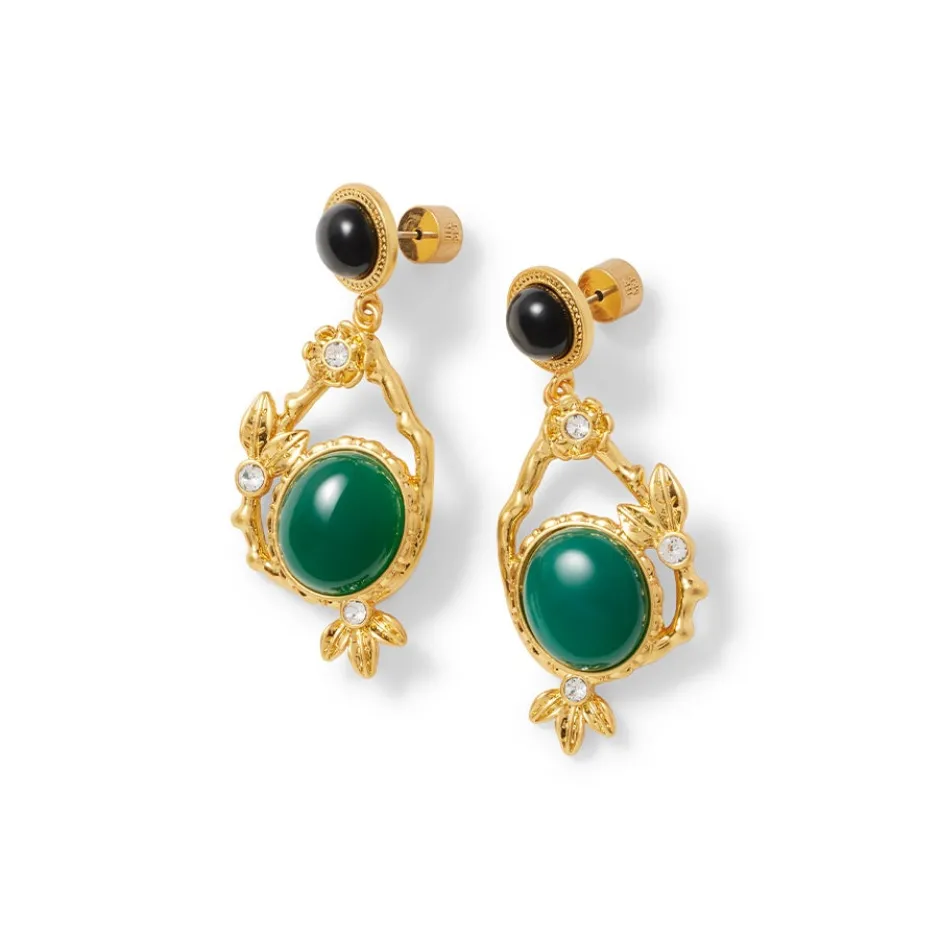 Japanese Imari Statement Drop Earrings Earrings