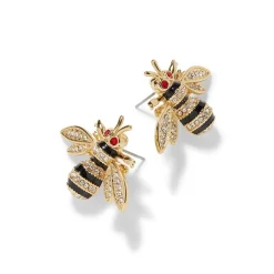 Clearance Jeweled Bee Stud Earrings Earrings