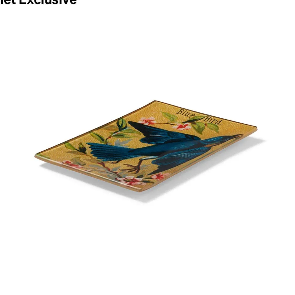 Hot John Derian Bluebird Mini Decoupage Tray Decorative Accents