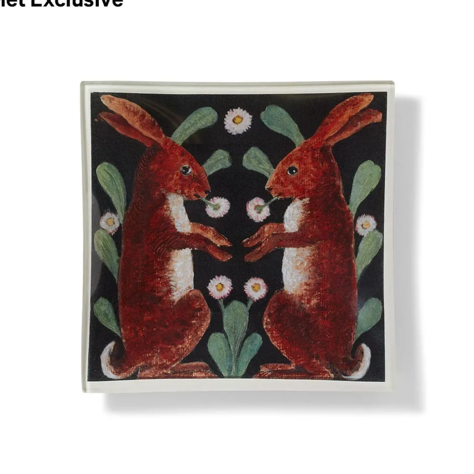 Best John Derian Two Hares Decoupage Vide Poche Decorative Accents
