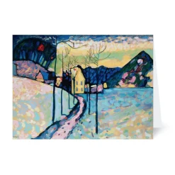 Discount Kandinsky: Winter Landscape Holiday Cards Holiday Cards