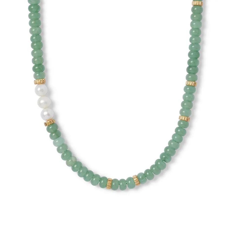 Hot Karavas Gems Aventurine Beaded Necklace Necklaces