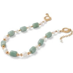 Discount Karavas Gems Large-Bead Aventurine and Pearl Necklace Necklaces