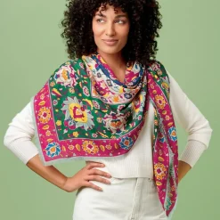 Online Kashan Carpet Square Scarf Scarves & Wraps