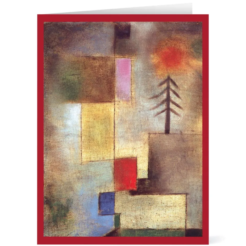Clearance Klee: Little Painting with Pine Tree Holiday Cards Holiday Cards