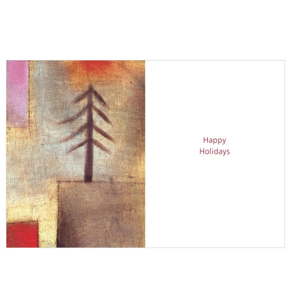Clearance Klee: Little Painting with Pine Tree Holiday Cards Holiday Cards