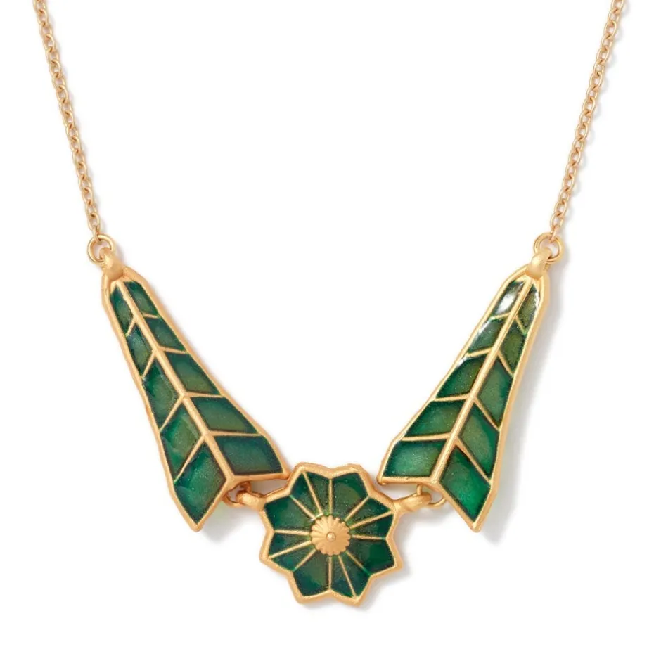 Online Lotus Pagoda Plique-à-Jour Pendant Necklace Necklaces