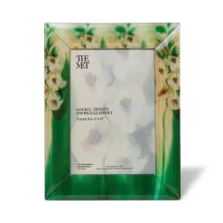 Louis C. Tiffany Gladioli Rectangular Glass Frame Decorative Accents