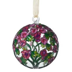 Louis C. Tiffany Hollyhocks Cloisonné Ornament Ornaments