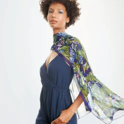 Best Louis C. Tiffany Irises Oblong Silk Scarf Scarves & Wraps