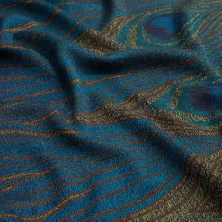 New Louis C. Tiffany Peacock Feather Wool-Blend Shawl Scarves & Wraps