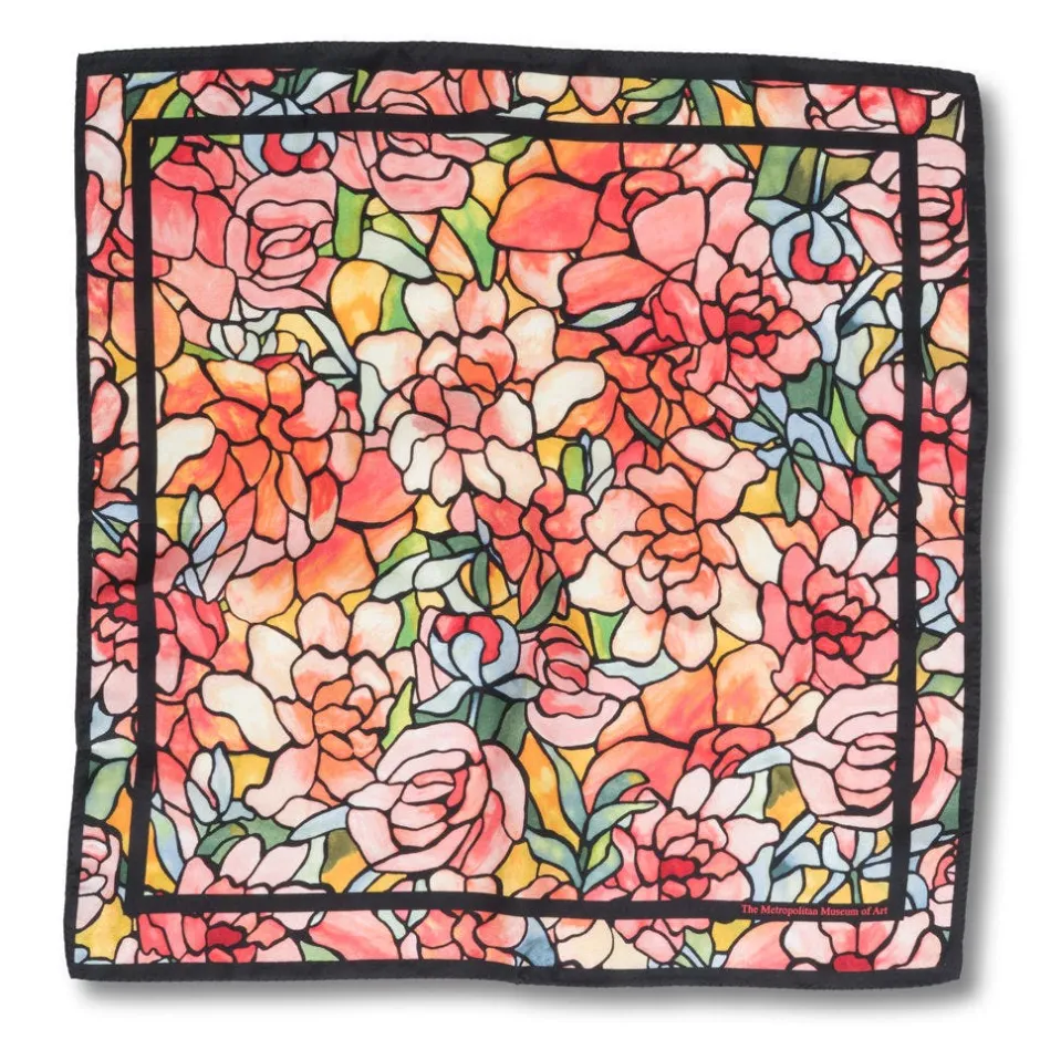 Hot Louis C. Tiffany Peonies Silk Neckerchief Scarves & Wraps