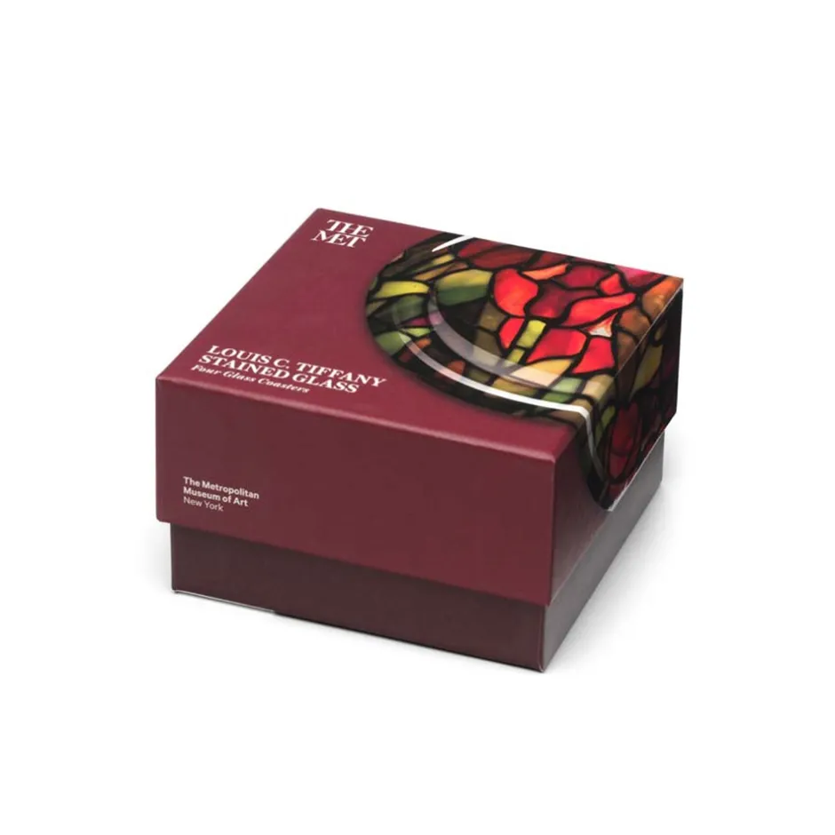 Hot Louis C. Tiffany Stained-Glass Coasters Tableware