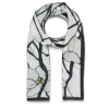 Outlet Louis C. Tiffany White Magnolia Oblong Silk Scarf Scarves & Wraps