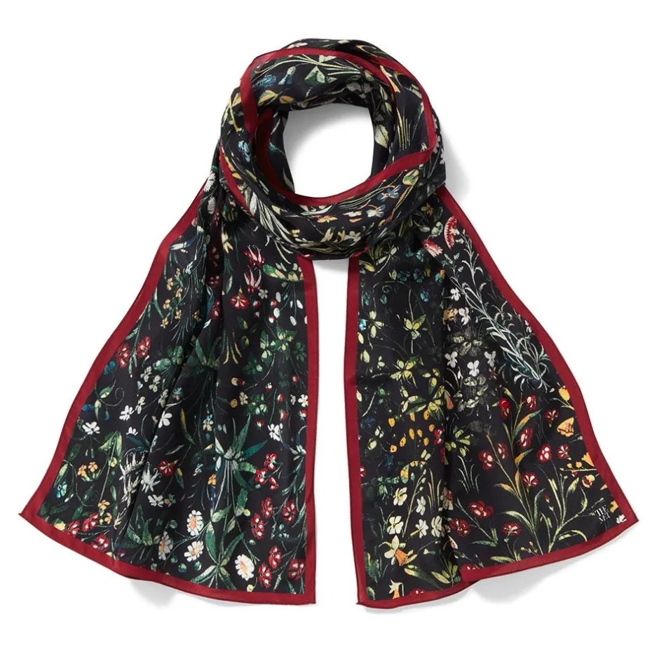 Online Medieval Millefleurs Oblong Silk Scarf Scarves & Wraps