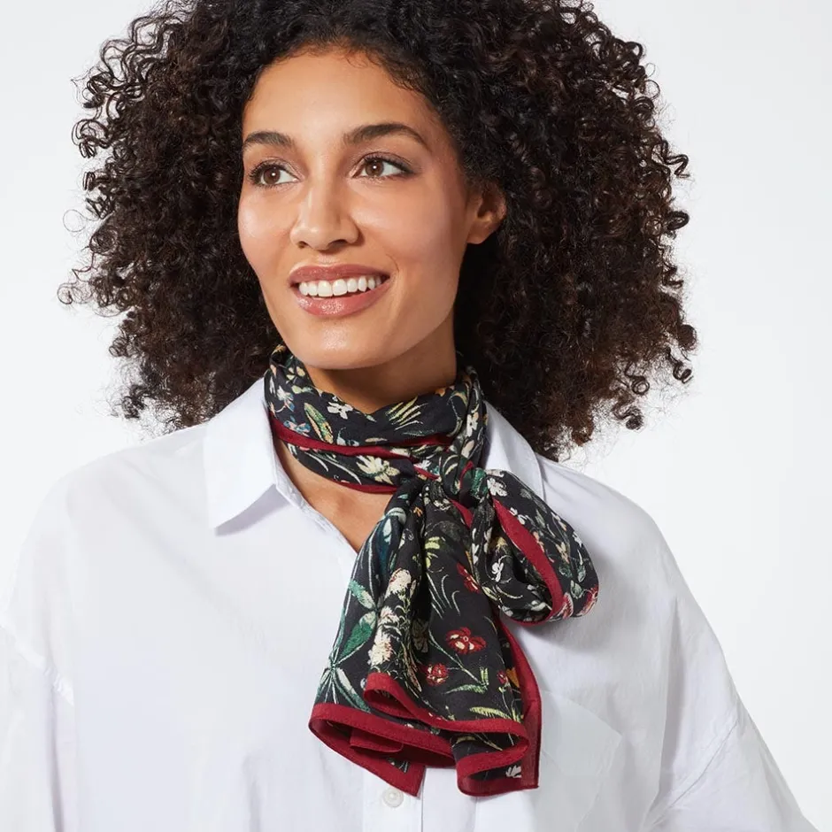 Online Medieval Millefleurs Oblong Silk Scarf Scarves & Wraps