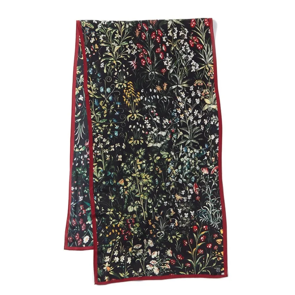 Online Medieval Millefleurs Oblong Silk Scarf Scarves & Wraps