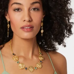 Outlet Mediterranean Coin Statement Necklace Necklaces